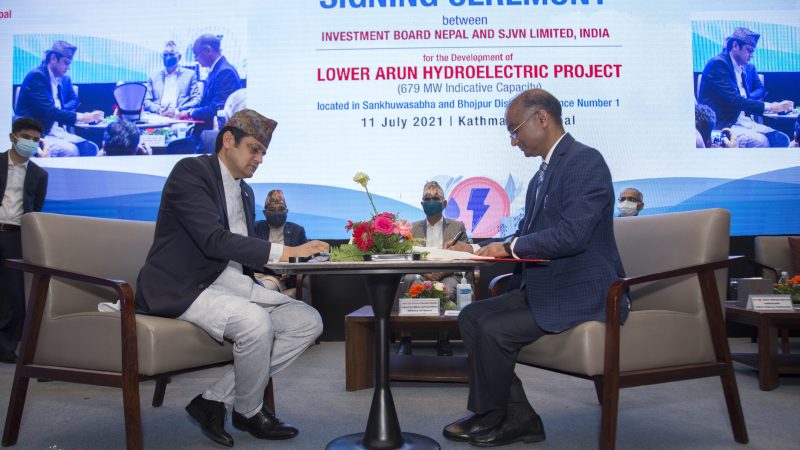 Nepal signs pact with SJVN for 679 MW Lower Arun Hydel Project
