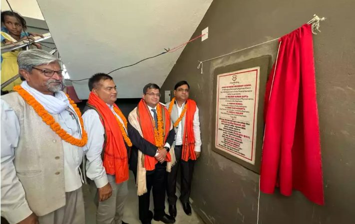 Inauguration of two school buildings located in Maharajgunj Municipality-9 of Kapilvastu District with the grant assistance of the Government of India