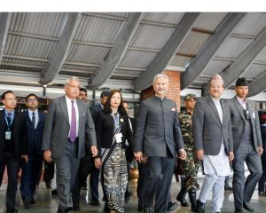 “Look forward to engagements” says EAM S Jaishankar as he arrives in Nepal