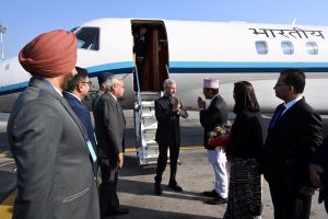 Indian External Affairs Minister Jaishankar arrives