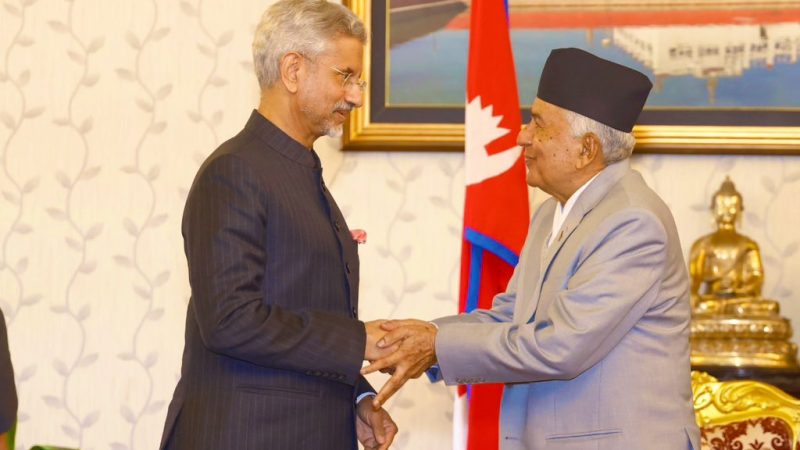 Indian External Affairs Minister pays courtesy call on President Paudel